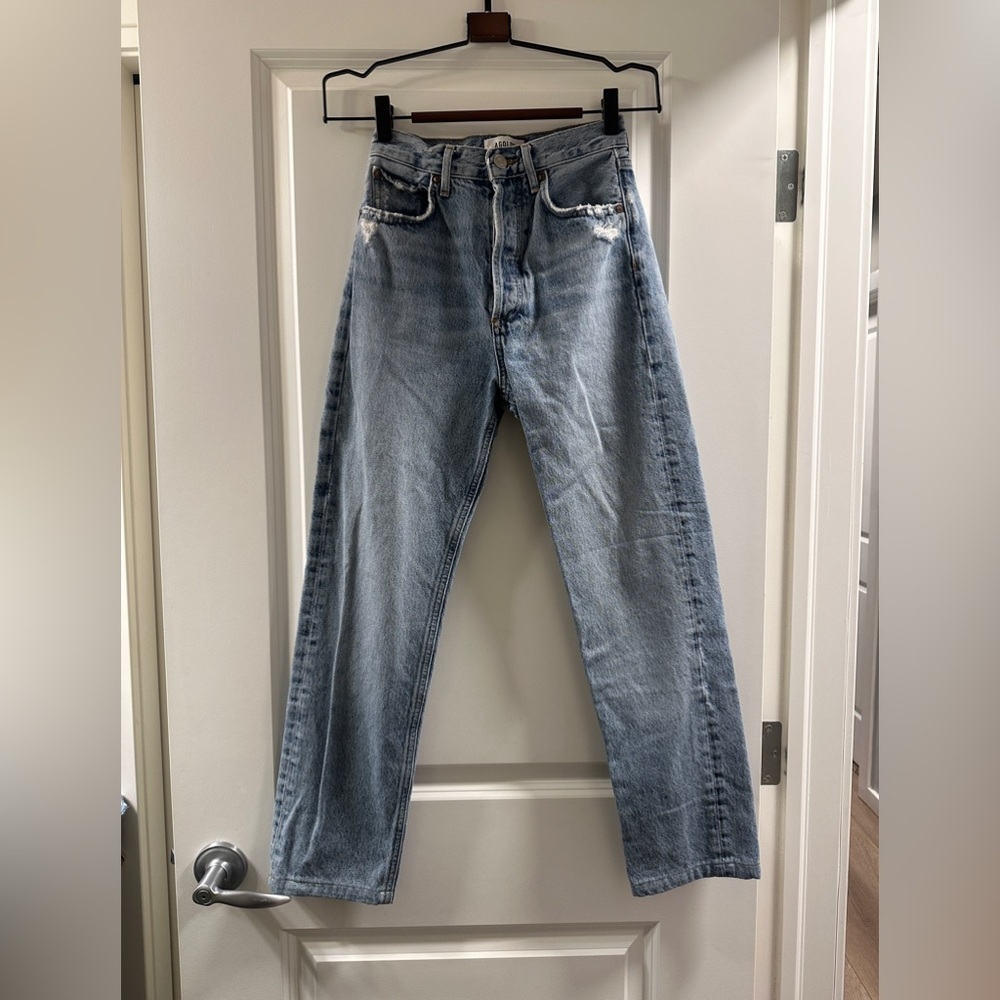 Agolde Light Blue Straight Leg 90s pinch Jeans size 22